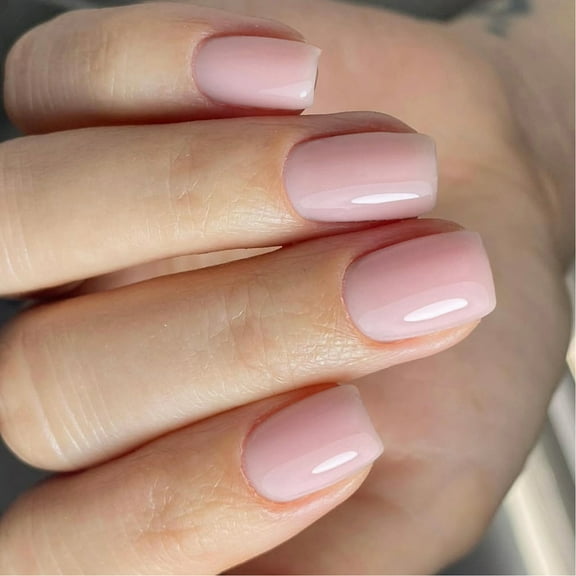 Square Press on Nails Pinkness Fake Nails on Nails in 12 Sizes,24 Pcs French Nails Tips for Nails Art Decorations