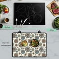 thumbnail image 5 of Renewold Ceramic Glass Stove Top Cover Stove Mat Stove Burner Cover Multipurpose Rubber Desk Saver Pad Washer Dryer Top Cover Range Cover for Counter Top, Bohemian Flower Beige, 5 of 7