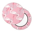 thumbnail image 2 of Daiia Pink Flamingo Stool Covers Round,Round Bar Stool Covers Waterproof Bar Chair Covers Washable Stool Cushion Slipcover for 12-14 Inch Chair-13 inch, 2 of 7