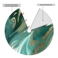 thumbnail image 6 of Cauagu 30" Christmas Tree Skirt Green And Gold Marble Pattern Christmas Tree Decorations Tree Mat for Xmas Decorations Occasion Holiday Home Decor -30", 6 of 7