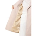 thumbnail image 6 of Allegra K Women's Shawl Collar Double Breasted Chevron Belt Leisure Long Blazer, 6 of 6