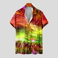 thumbnail image 2 of Chemise Blouse pour Hommes Confortable à Imprimé à Manches Courtes avec Col Rabattu, 2 of 5