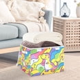 thumbnail image 3 of Yayeee Collapsible Cube Storage Bin with Lid Fabric Closet Decorative Basket with Handles, Vibrant Dinosaur, 3 of 7