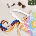 thumbnail image 5 of Canvas Bag Tote Bag Shopping Bag 16×15in Can Be Carried By Hand And Can Be Used For Daily Travel Such As Shopping And Going To Work Lightslategray Tie-Dye Background Vibrant Colors And Swirling (2), 5 of 8