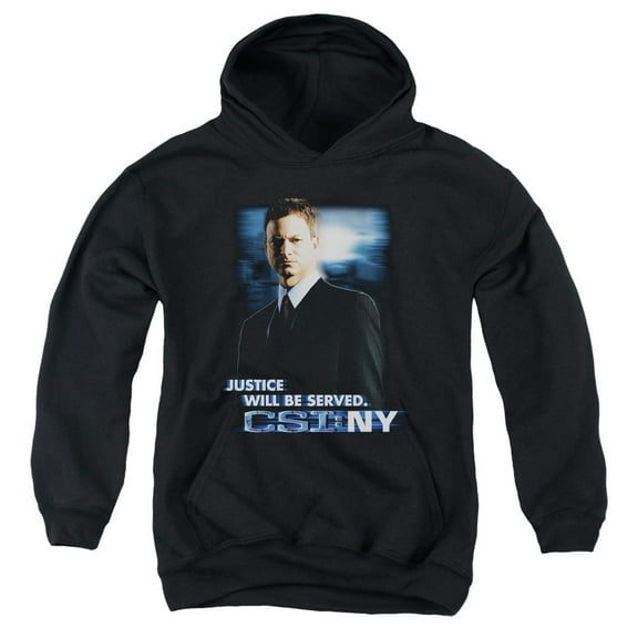 Csi:Ny Justice Served Youth Pullover Hoodie Sweatshirt Black