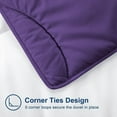 thumbnail image 6 of D.N.G. BEDDINGS 3 Piece Luxury Wavy Stitching Comforter Set Super Soft, All Season, 800 Thread Count, 100% Egyptian Cotton, With 6 Corner Tabs, Super King Size Purple Color, 6 of 6
