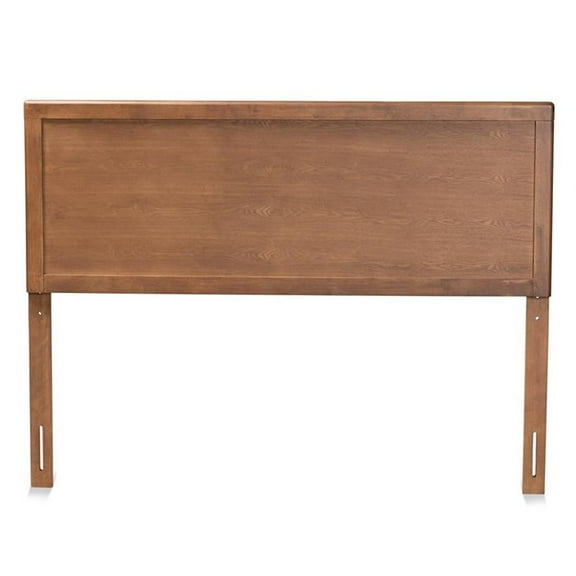 Alan Modern and Contemporary Transitional Ash Walnut Finished Wood Queen Size Headboard