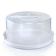 Mainstays 12 inch Clear Cake Carrier with 2pk 9 inch Gray Round Pans