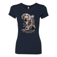 thumbnail image 2 of If It's Not a Weimaraner It's Just a Dog Gift | Womens Dog Lover Slim Fit Junior Tee, Navy, Small, 2 of 3
