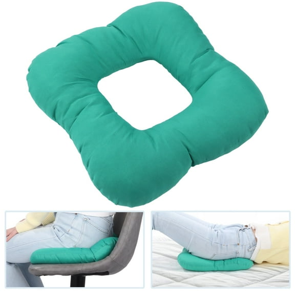 Pressure Reduction Cushion, Pearl Cotton, Breathable Cover with Zipper, 14.2 x 13.4 x 2.6 in Support Cushion for Long Sitting, Wheelchair, Office, Back or Waist Pillow