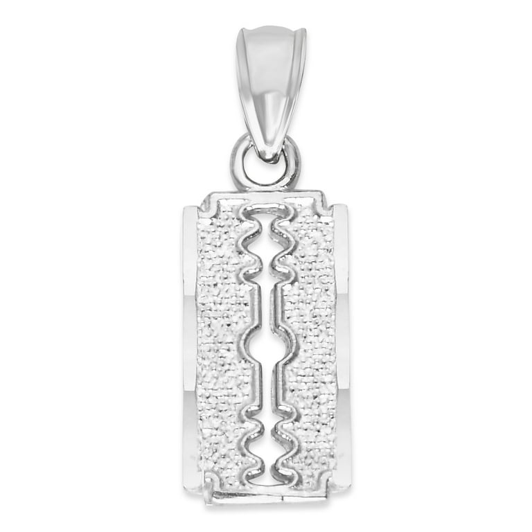 Sterling silver 2024 razor blade pendant