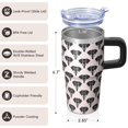 thumbnail image 3 of 20oz elephant Themed Tumbler with Handle Essential Travel Cup elephant Lover Gift Ideal Halloween New Year Present for Women Men elephant Fans, 3 of 6