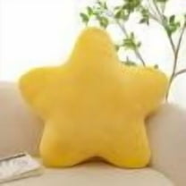 Btomtd Star Shape Throw Pillow Cream Velvet Pillow Soft Decor Pillow Accent Cushion Pillow Bedroom Gift Pillow 11.81 x 11.81inch ,Yellow-S