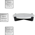 thumbnail image 4 of Creative Brands Table Sugar Round Marble Tray with Mango Wood Stand, 11-Inches, Charcoal, 4 of 4