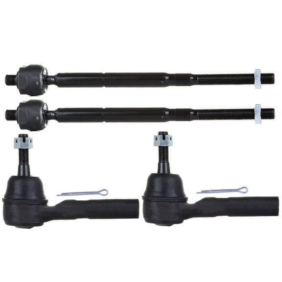 SCITOO 4pcs Suspension Kit 2 Inner 2 Outer Tie Rod End fit for Dodge Caliber for Jeep Compass Patriot 2007-2015 EV80645 ES800408