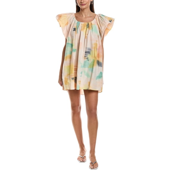 A.L.C. womens Abi Mini Dress, XL, Yellow