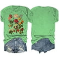 thumbnail image 4 of Aloohaidyvio Graphic T Shirts for Women,2024 Women's Summer Boho Floral T Shirt Cute Vintage Graphic Loose Tees Spring Crew Neck Short Sleeve Casual Tops, 4 of 4