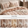 thumbnail image 4 of Waffle Weave Duvet Cover King - 100% Cotton Boho Duvet Cover Set with 2 Pillowcases - Extra Soft Terracotta Textured Comforter Cover with Zipper Closure (King, 104", 4 of 8