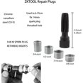 thumbnail image 2 of 5pcs M14 x 1.25 Spark Plug Thread Repair Kit, Cylinder Head Rethreading Kit, Spark Plug Rethreading, 14mm Reamer Cylinder Thread Repair Tool, 2 of 5