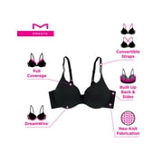 Maidenform Womens Comfort Devotion Dreamwire Back Smoothing Full Coverage Bra - Style DM0070