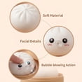 thumbnail image 2 of CQHVKQ 4" Dumpling Squishy Mystery Box, Rainbow Mystery Dumpling Squishy with Blowing Bubbles, Dumpling Stress Squeeze Balls with Steamer Box, Stress Relief Squishy Dumpling Toys for Kids, White, 2 of 9