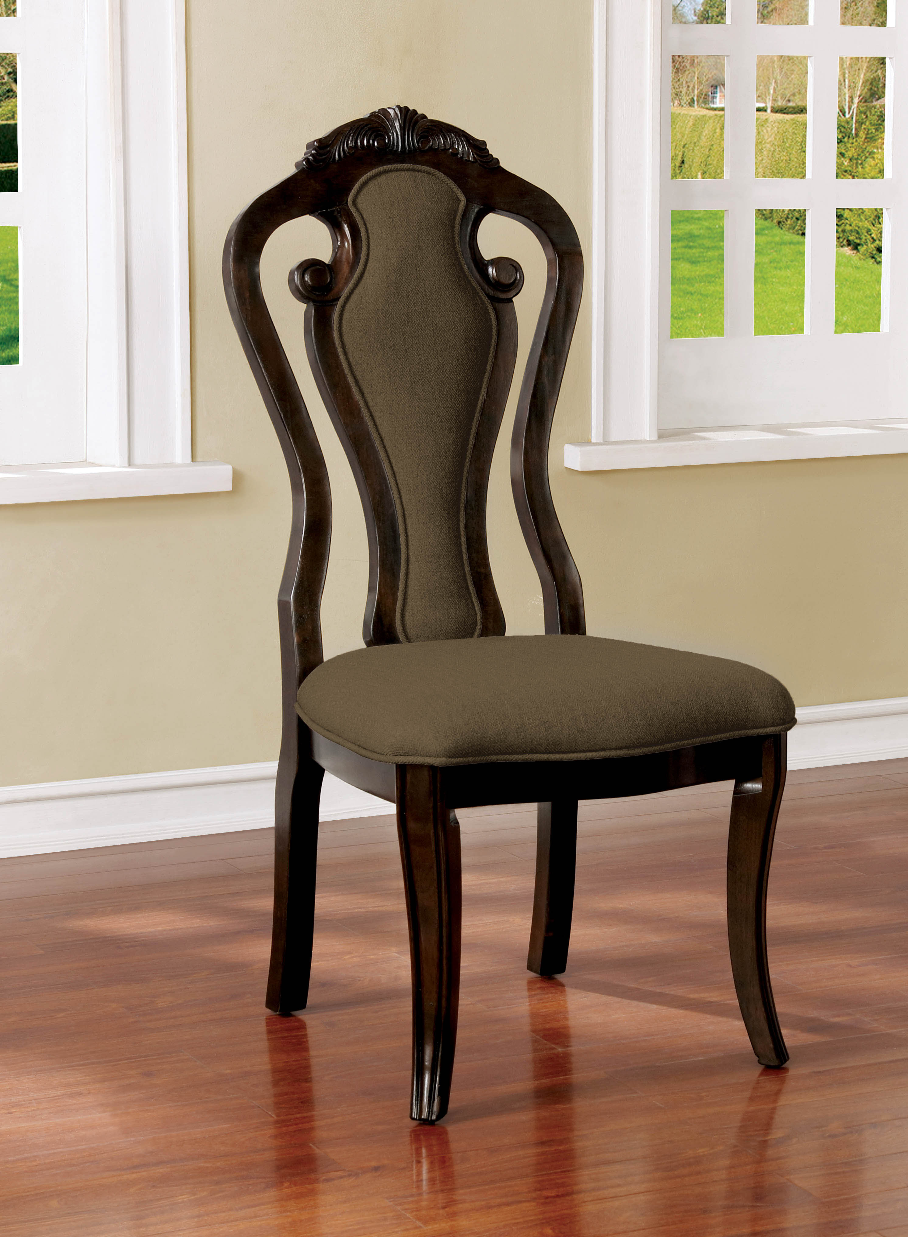 Furniture of America Darcy Padded Armless Dining Chairs Set of 2