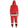 thumbnail image 4 of Christmas Santa Claus Mens Fleece Zip Up Cosplay Pajama Coverall Adult, 4 of 5
