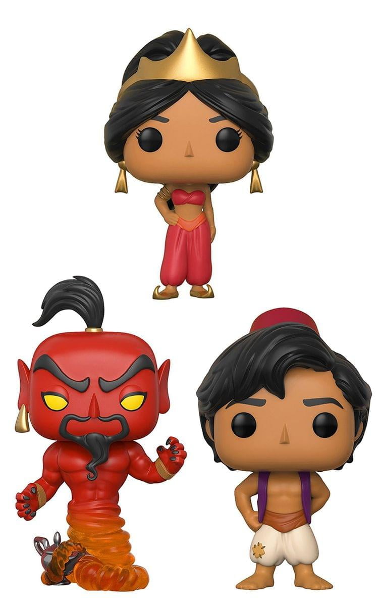 Disney's Aladdin Funko POP Vinyl Figure Bundle: Aladdin, Jasmine and ...