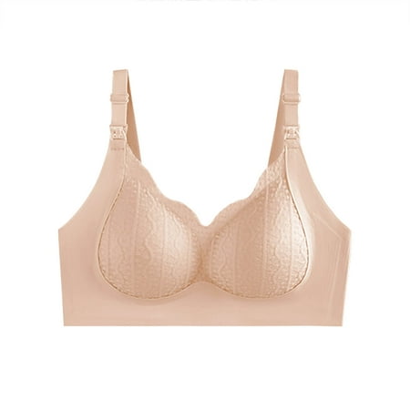 Nexjvus Nursing Bras Removable Strap Wirefree Maternity Bra Fashion Bra Size S-XXL