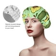 thumbnail image 4 of Disketp Avocado With Seeds Shower Caps,Reusable Shower Cap For Women, Double Layer Waterproof Hair Cap, Large Size For All Hair Lengths,For Girls Spa Home Salon Use, 4 of 9