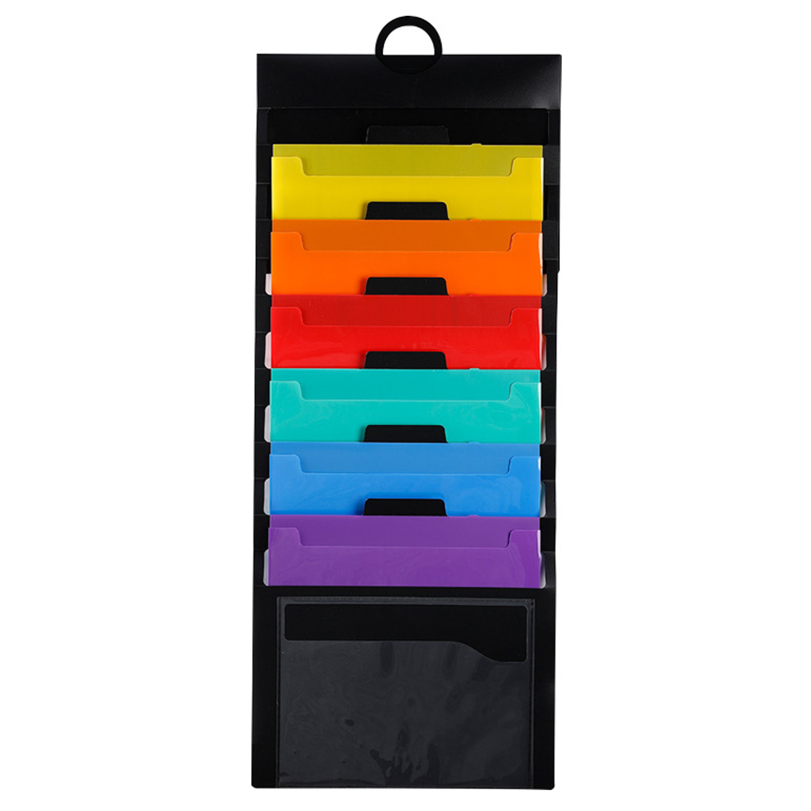 SKYDUE Hanging Wall File Folders，Cascading Rainbow Color Wall Organizer