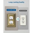 thumbnail image 2 of Funda para placa de pared DEWENWILS Metal Outlet, latón envejecido, paquete de 4, 2 of 7
