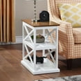 thumbnail image 2 of Convenience Concepts Coventry Chairside End Table with Shelves, Driftwood/White, 2 of 7