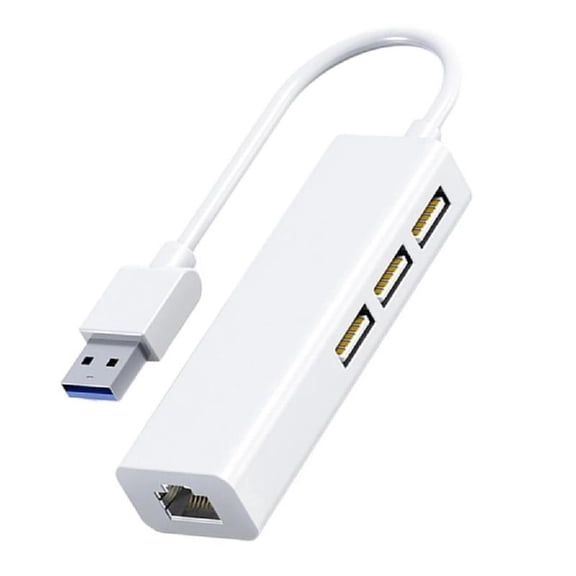 USB C/A Ethernet Adapter 3 Port USB RJ45 Networking Connector Easy Installation