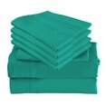 thumbnail image 4 of 6 Piece Luxury Rayon Made From Bamboo Sheets Set- King Teal Sheets, Softer Than Cotton-Up To 16" Deep Pockets-Wrinkle Free-Extremely Soft Bamboo Derived Rayon Sheets- King,Teal, 4 of 5