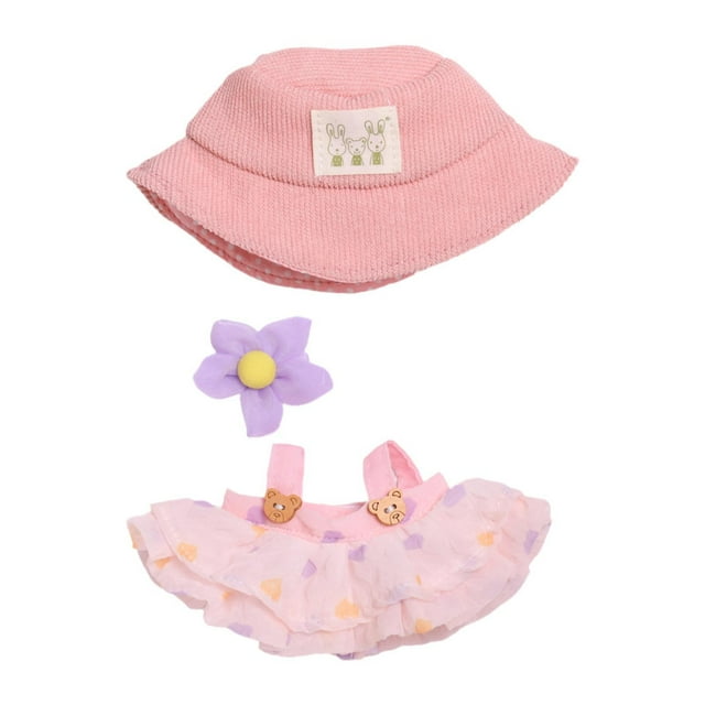 Accesorios para disfraces y vestidos de muñecas, ropa hecha a mano para pato de peluche de 15 cm. Rosa 3 piezas