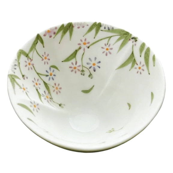 Hand Painted Ceramic Gongfu Tea Cups, 70ml Underglaze Porcelain Tasting Cup, Styles Floral Pattern Small Tea Bowl for Home Tea Ceremony Forget-me-not