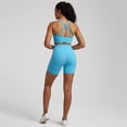 thumbnail image 1 of Conjunto de 2 piezas de pantalones cortos de yoga de nailon suave y mantecoso, ropa deportiva para mujer, chándal, ropa de entrenamiento, sujetador deportivo, 1 of 5