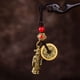 thumbnail image 4 of KAKOWELY 2 llaveros antiguos chinos con monedas y amuletos de la prosperidad., 4 of 5