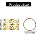 thumbnail image 2 of 8 Pieces Napkin Rings, Gold Napkins Rings Napkin Holders Golden Napkins Set Hollow Golden NapkinBuckle Dinning Table Decor for Dinners Anniversary Birthday Parties Weddings Table Decor, 2 of 5