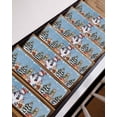 thumbnail image 3 of Blue Christmas Stair Treads for Wooden Steps Indoor Runner Rug Carpet,Snowman Squirrel Cat Pine Tree Winter Snow 7 Pieces Peel and Stick Staircase Step Treads Covers Washable Throw Door Mats,30"x8", 3 of 7