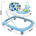 thumbnail image 4 of Andadera para Bebé Hongo Musical Juguetes Interactivos Altura Ajustable Ruedas de Goma Apta desde 6 meses y hasta 12 kg - Azul, 4 of 6