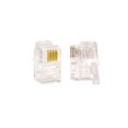 thumbnail image 1 of SMITON 100Pack Couleur Transparente RJ9 Connecteur de Câble Téléphonique 4P4C, 1 of 3