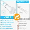 thumbnail image 3 of 2 Pack Tension Curtain Rod 30 to 64 Inch White Curtain Rod Adjustable Expandable Spring Tension Curtain Rod No Drilling Spring Loaded Curtain Rods for Windows Bedroom Closet Doorway Door, 3 of 7