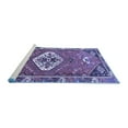 thumbnail image 2 of Ahgly Company Machine Washable Indoor Rectangle Persian Blue Traditional Area Rugs, 8' x 10', 2 of 4