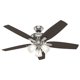 thumbnail image 1 of Ventilador de Techo Hunter Newsome Níquel Cepillado con tres luces 52 Pulgadas, 1 of 5