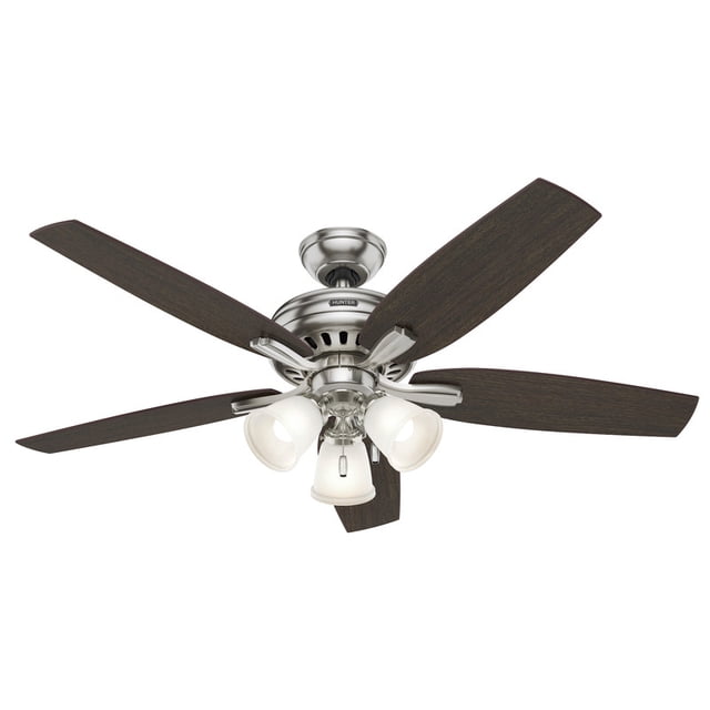 Ventilador de Techo Hunter Newsome Níquel Cepillado con tres luces 52 Pulgadas