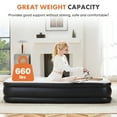 thumbnail image 3 of edx 18" Queen Size Air Mattress Bed with Built- in Pump Blow Up Mattresses for Camping, Indoor Colchon, Guests Air Bed, 3 of 9