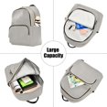 thumbnail image 5 of JIALIOU Mini Backpack Purse for Women Quilted Casual Daypack Small Travel Shoulder Bag, Grey, 5 of 7