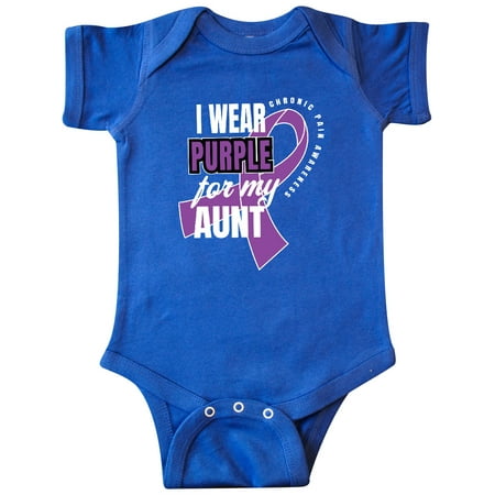 

Inktastic Chronic Pain I Wear Purple For My Aunt Gift Baby Boy or Baby Girl Bodysuit